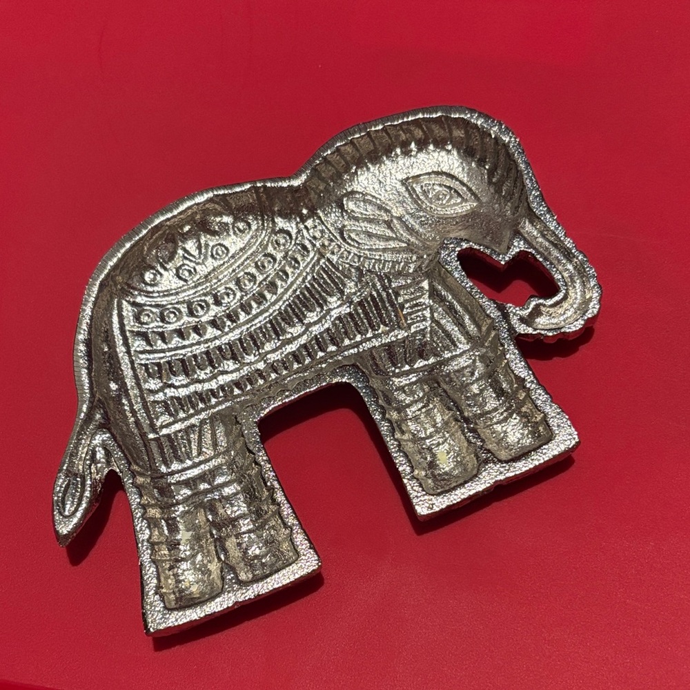 Silver Elephant Trinket Dish